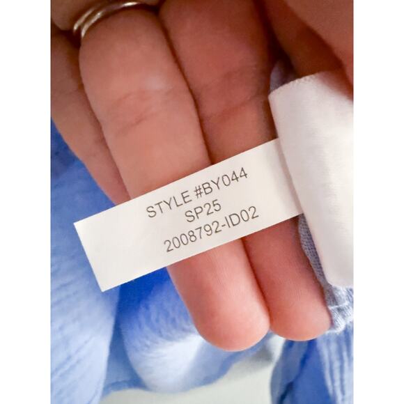 J.Crew Factory | NWT Double-gauze Button-up Shirt For Women in Blue | Sz PM - Picture 7 of 8